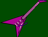 Coloring page Electric guitar II painted bysugar lover no. 1