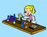 Coloring page Lab technician painted byandrea99