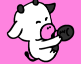 Coloring page Baby cow painted byivanna@