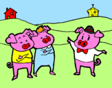 Coloring page Three little pigs 5 painted bymicah