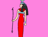 Coloring page Hathor painted bytania