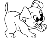 Coloring page Puppy painted bydog