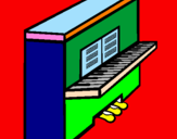 Coloring page Piano painted byFLORA