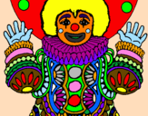 Coloring page Clown dressed up painted byclownny