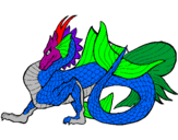 Coloring page Sea dragon painted bysamy