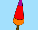 Coloring page Ice-cream cone painted bysumer