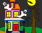 Coloring page Ghost house painted byMELA
