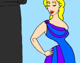 Coloring page Young Greek woman painted byjakelynne