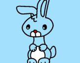 Coloring page Art the rabbit painted byana