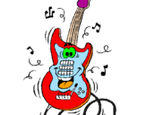Coloring page Electric guitar painted byari