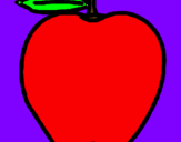 Coloring page apple painted byapple