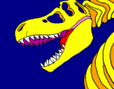 Coloring page Tyrannosaurus Rex skeleton painted byIratxe