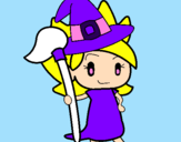 Coloring page Witch Turpentine painted byrocio