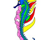 Coloring page Oriental sea horse painted bybrayan