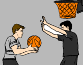Coloring page Defending player painted byjoey