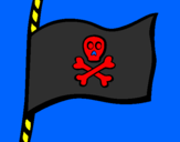 Coloring page Pirate flag painted bykelly