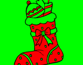 Coloring page Stocking with presents II painted byjasoom
