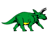 Coloring page Triceratops painted byCristopher R