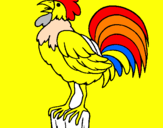 Coloring page Cock singing painted byJUAN DIEGO
