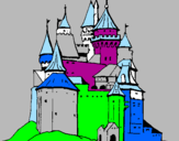 Coloring page Medieval castle painted byleo the knight