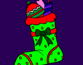 Coloring page Stocking with presents II painted byfer ramirez