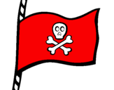 Coloring page Pirate flag painted byjack ja