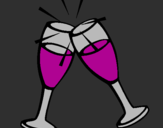 Coloring page Champagne painted byivanna@