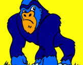 Coloring page Gorilla painted byEl golila