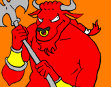 Coloring page Minotaur painted bycristobal dbz