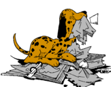 Coloring page Naughty dalmatian painted bycynthia