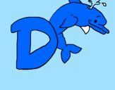 Coloring page Dolphin painted bymica