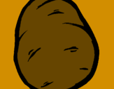 Coloring page potato painted byindian