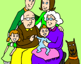 Coloring page Family  painted bymariana