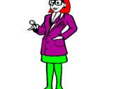 Coloring page Doctor with glasses painted bygenesis