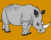 Coloring page Rhinoceros painted bypedro