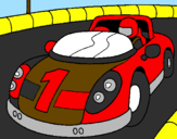 Coloring page Race car painted byJohn