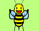 Coloring page Little bee painted byAlmanda