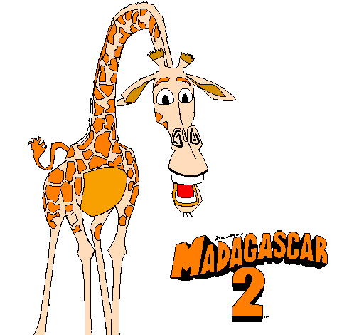 Coloring page Madagascar 2 Melman painted bysandra