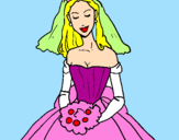 Coloring page Bride painted byLuisa  mary
