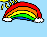 Coloring page Rainbow painted byachol 123