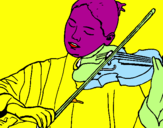 Coloring page Violinist painted byemmatikyuhjg