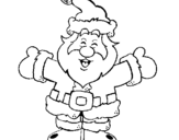 Coloring page Happy Father Christmas painted byyuan