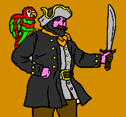 Pirate with parrot