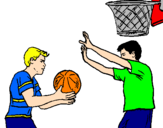 Coloring page Defending player painted bykelly