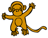 Coloring page Monkey painted byMatthew