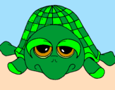 Coloring page Turtle painted by100Mexicana
