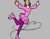 Coloring page Female ice skater painted byfortesa