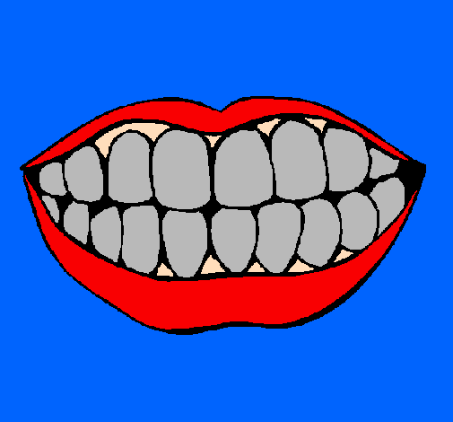Coloring page Mouth and teeth painted byJonas