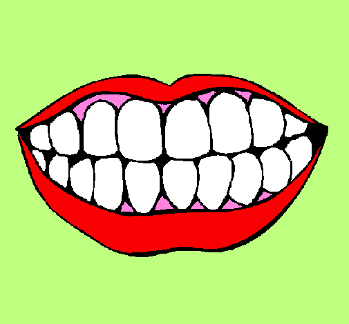 Coloring page Mouth and teeth painted bymoshi count