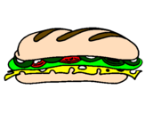 Coloring page Vegetable sandwich painted bynicole 